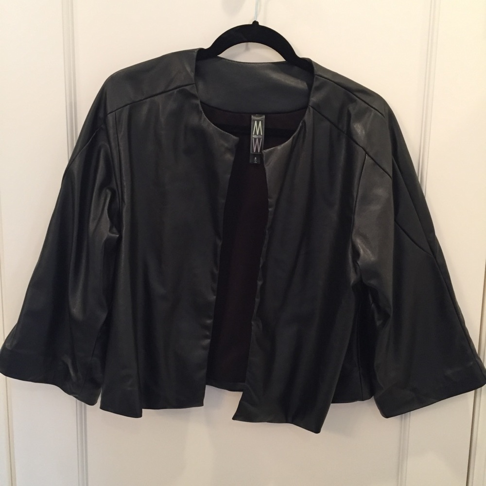 NWOT Black faux leather jacket